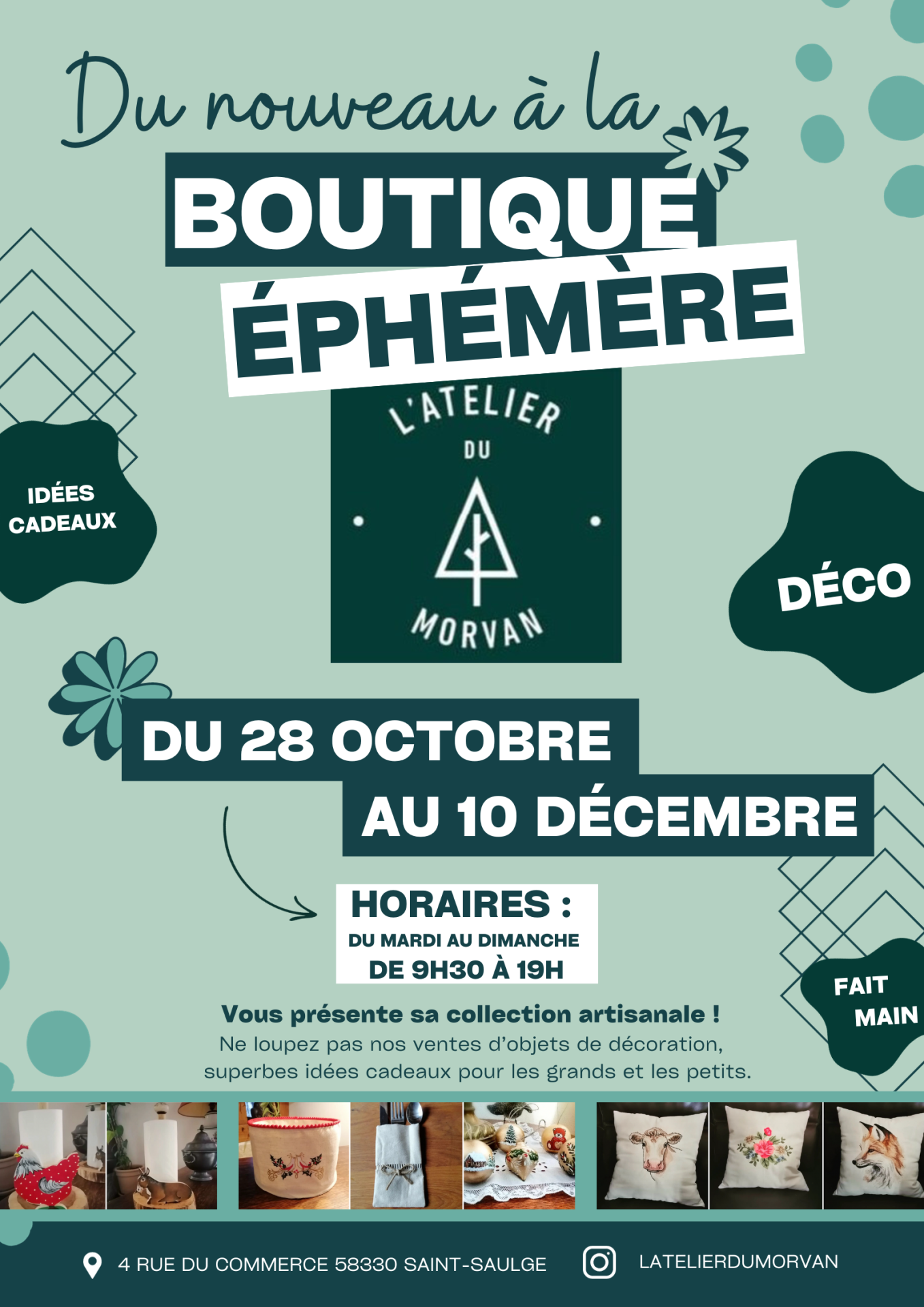 boutique éphémère artisan d'art