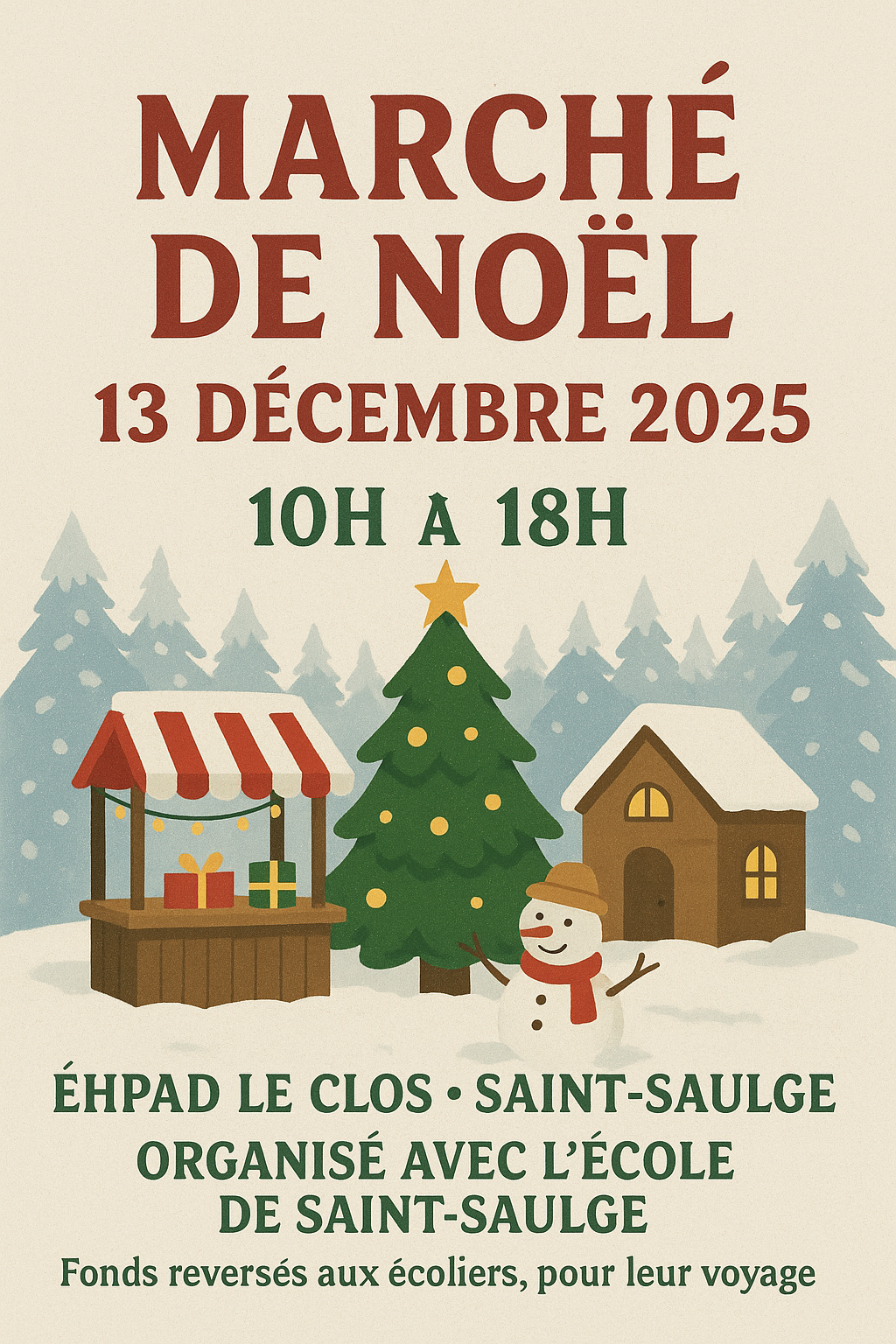 Marché de noel EHPAD ECOLE