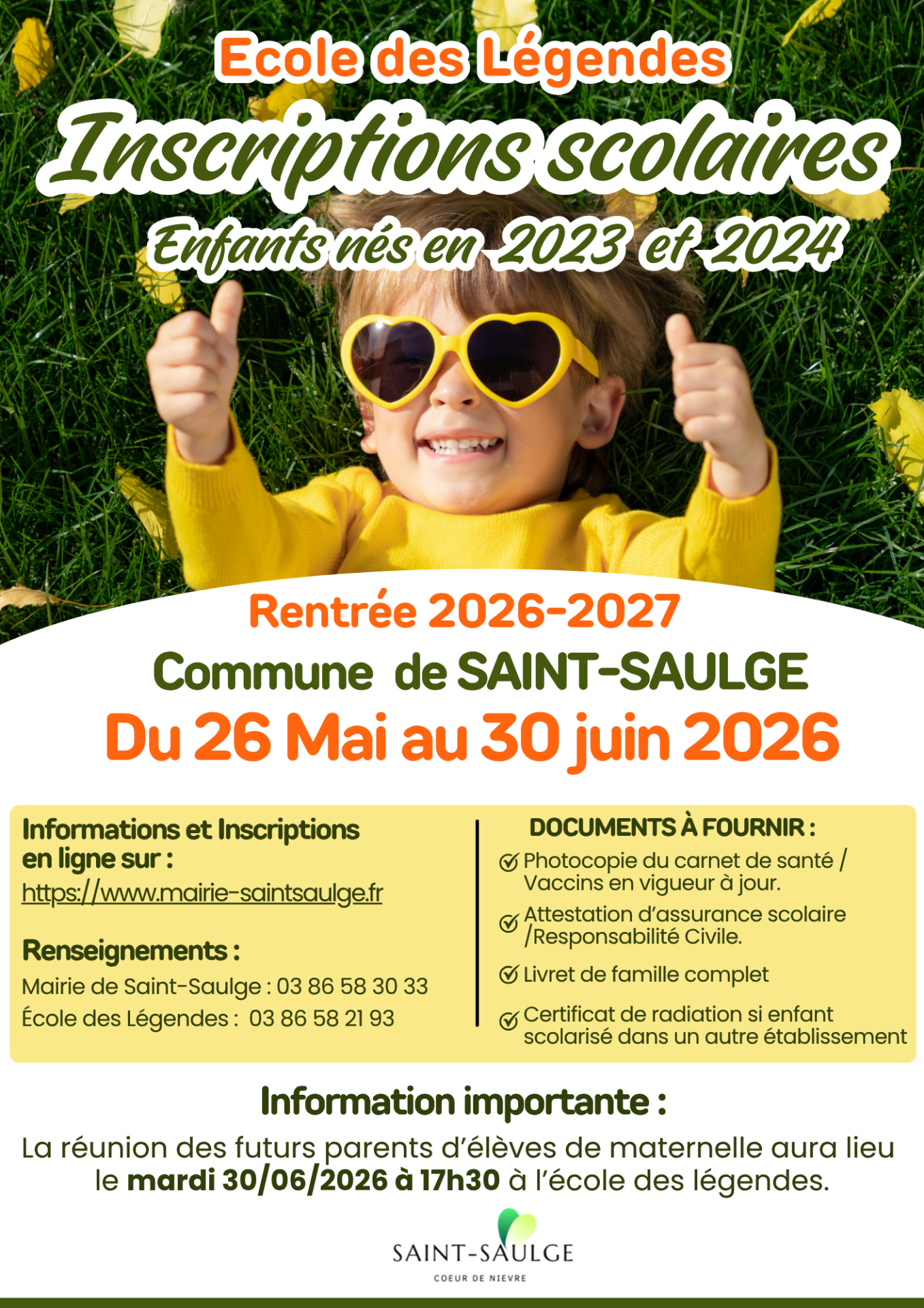 INSCRIPTIONS SCOLAIRES 2026-2027